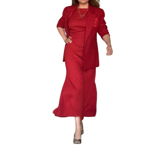 100% wool Vibrant Red Women's Blazer- Size 6 - Picture 12 of 15